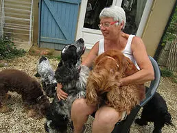 Jacqueline Baudin et les Cockers